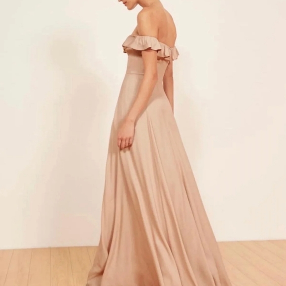 Reformation Verbena Dress Champagne Sz 10 NWT - Picture 3 of 5